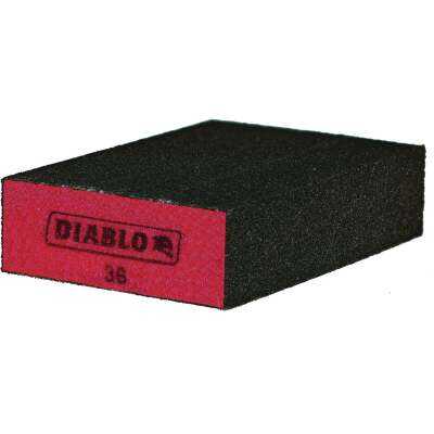 Diablo 2-1/2 In. x 4 In. x 1 In. 36 Grit (Ultra Coarse) Flat Edge Sanding Sponge (3-Pack)